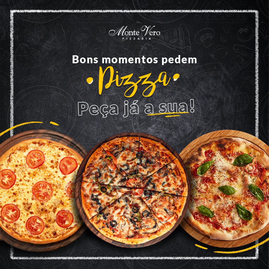 Pizzaria Monte Vero: Cupom de pizza salgada ou doce, salão ou balcão