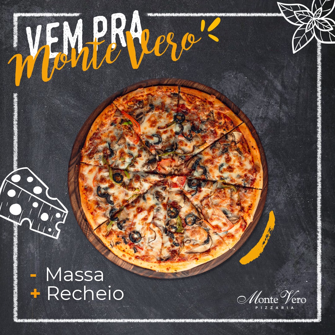 Pizzaria Monte Vero: Cupom de pizza salgada ou doce, salão ou balcão